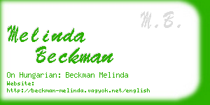 melinda beckman business card